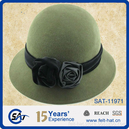 pure wool felt elegant cheap bucket hat